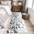thumbnail image 4 of 2'x6' Rug Runners for Hallways Kitchen, Black Leaves Non Slip Entryway Beside Floor Carpet Runner, Summer Botanical Washable Laundry Room Bedroom Throw Rugs Mat for Family Pet, 4 of 8