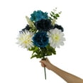 thumbnail image 6 of Mainstays 21.5 inch Artificial Flower Hydrangea Peony Bouquet, Navy Cream Color. Indoor Use., 6 of 9