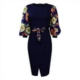 thumbnail image 4 of Felwors Summer Women's Plus Size Temperament Commuting Plus Size Printed Dress, 4 of 9