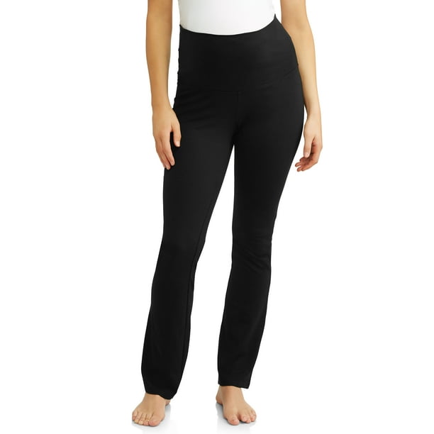 Times Two - Maternity Times Two Flared Yoga Pant with Full Panel (Black ...