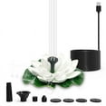 thumbnail image 2 of LEHOZIHEQ Solar Power Pump,Water Lily Bird Bath Fountain, Solar Floating Outdoor Water Feature, Artificial Floating Lotus Flowers Brushless Pumps for Fish Pond Garden Patio Aquarium and Outdoor Pool, 2 of 3