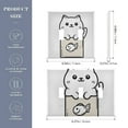 thumbnail image 2 of Yayeee Toggle Light Switch Wall Plate 2-Gang 4.56"x4.48" Decorative Outlet Cover, Beige Chubby Cat, 2 of 7