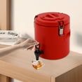 thumbnail image 4 of 10L Red Insulated Beverage Dispenser Stainless Steel Insulated Bucket with Faucet Parties Outdoor Picnics Travels Cafes, 4 of 17