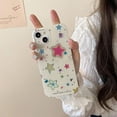 thumbnail image 5 of Sparkly Star Phone Case Compatible with iPhone 11, Cute Korean Bling Glitter Stars Case for Women Girls + Colorful Heart Rhinestone Sticker, 5 of 6
