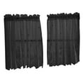 thumbnail image 4 of Kitchen Curtains Or Valance for Bathroom Short Coffee Curtain Curtains , Black-2 Tiers-74x61cm, 4 of 8