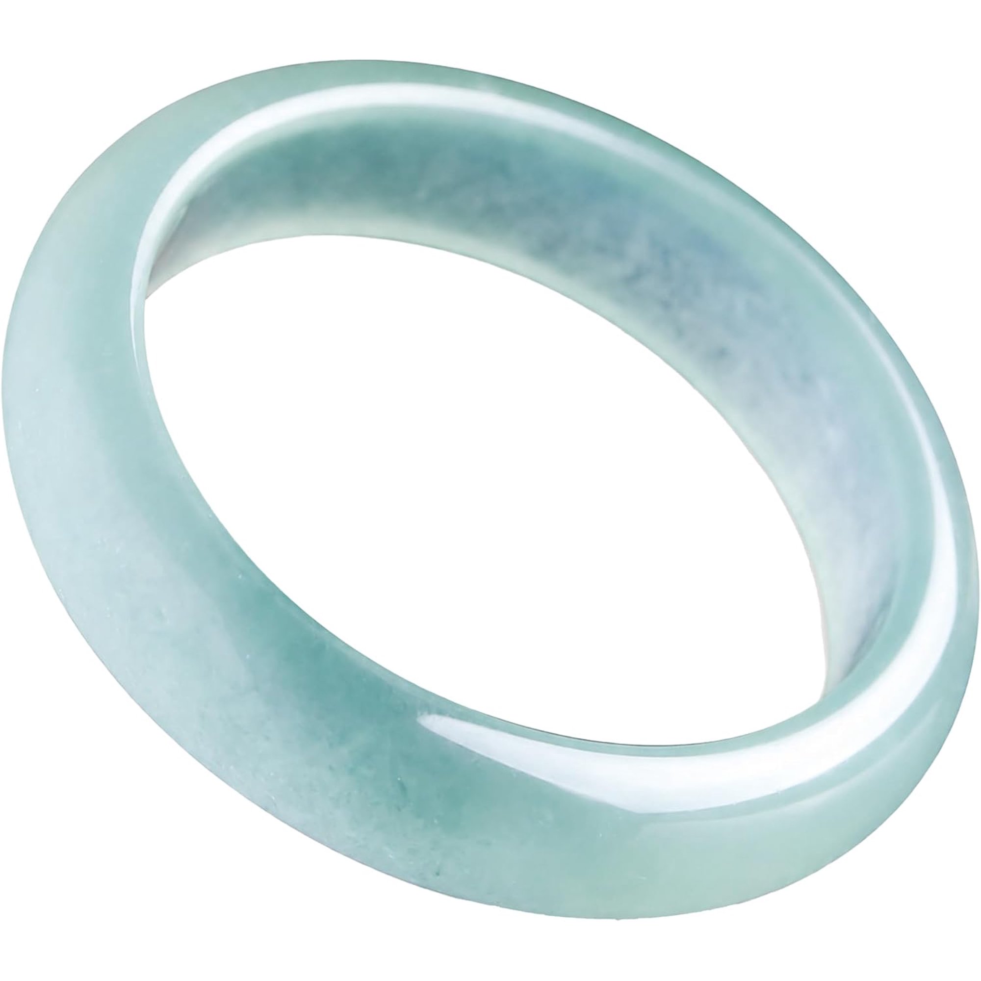 Polished Jade Bangle Bracelet, Quartz Jade Jewelry for Women, Smooth Slip On Gemstone Bracelet for Minimal Daily Wear and Elegant Outfit Styling