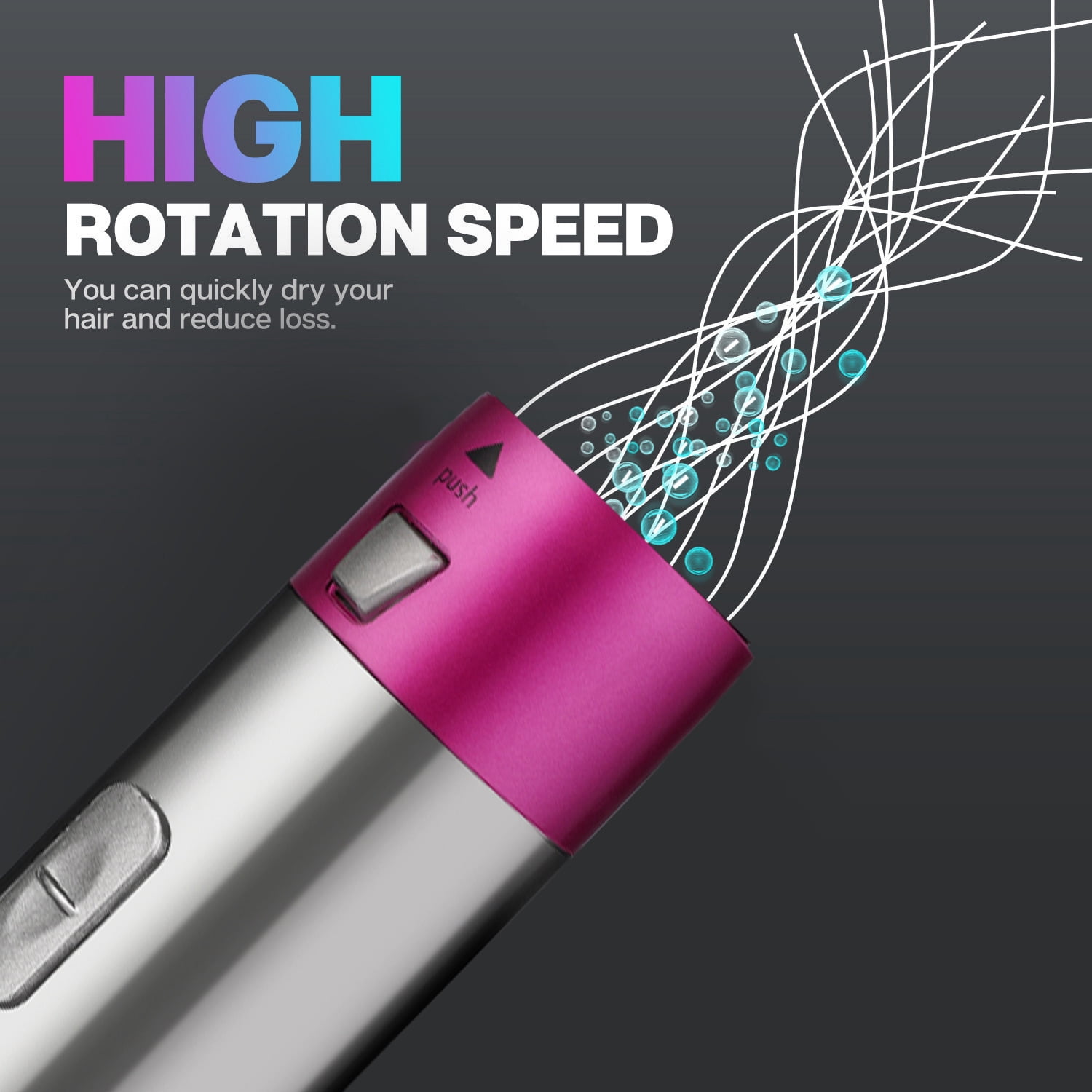 Magic Styler 4-in-1 Airstyler, Magicstyler Air Styler, Curling Iron Brush Air Curler Air Styler Wrap, Auto Wrap Curlers, Multi Hair Styler for Fast Hairstyle (Purpl)