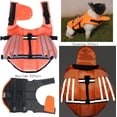 thumbnail image 4 of M, Naranja Chaleco Salvavidas para Perros Chaleco Salvavidas para Perros Chaleco Salvavidas Reflectante Chaleco Salvavidas para Perros de tamaño Ajustable para Nadar Surf Navegar Caza, 4 of 5