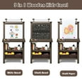 thumbnail image 5 of Costway 3 in 1 Double-Sided Wooden Kid's Art Easel Whiteboard Coffee, 5 of 11