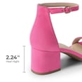 thumbnail image 4 of Sandalia DREAM PAIRS Tacón Bajo Grueso Fucsia de Gamuza Talla 9.5, 4 of 8
