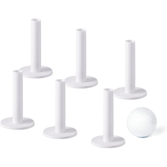 MAZEL Premium Rubber Golf Tees for Mats - High Performance Rubber Tees Holder Set for Driving Range & Indoor Outdoor Practice Mat