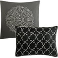 thumbnail image 2 of Nanshing Avalon 8 Piece Trellis Moroccan Print Comforter Set, Black, Queen, 2 of 7