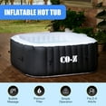 thumbnail image 1 of CO-Z 5' Square Inflatable Hot Tub Portable 2-4 Person Pool for Patio Backyard Black, 1 of 9