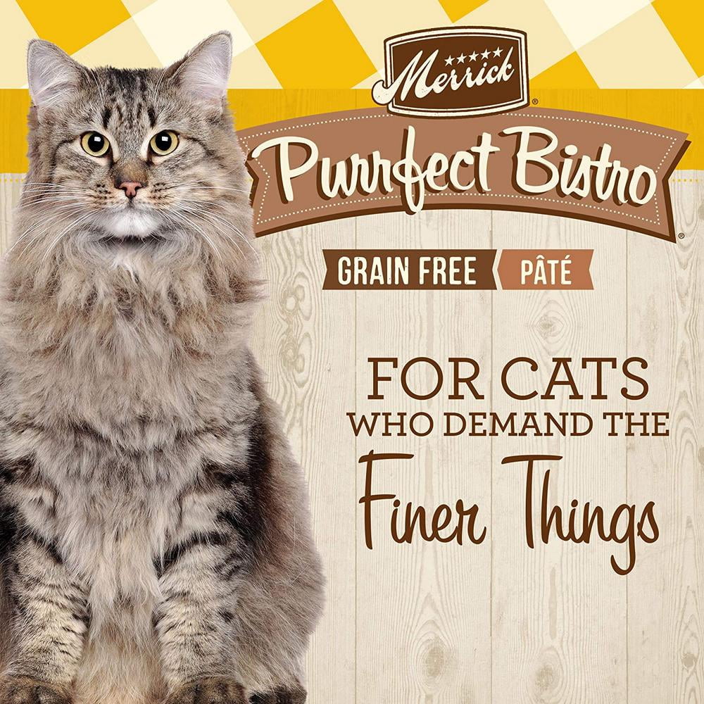 (18-Pack) Merrick Purrfect Bistro Grain Free Pate Wet Cat Food Chicken, 3 oz