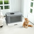 thumbnail image 6 of Uforic Large Enclosed Cat Litter Box with Lid Drawer Type Easy to Clean,with Litter Scoop,Gray, 6 of 6