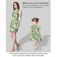 thumbnail image 4 of Soimoi Watercolor Floral Printed, Japan Crepe SatinFabric, by The Yard 54 Inch Wide, Decorative Sewing Fabric for Dresses Kimonos Gowns, Pear Green, 4 of 5
