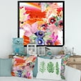 thumbnail image 4 of Wildflowers and Vibrant Wild Spring Leaves VII 16 in x 16 in Framed Painting Canvas Art Print, by Designart, 4 of 4