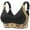 Black, variant on Women's Thin Seamless Soft Support Bra with Fixed Half Cup for Large Chest – Breathable, Lightweight Vest-Style Undergarment