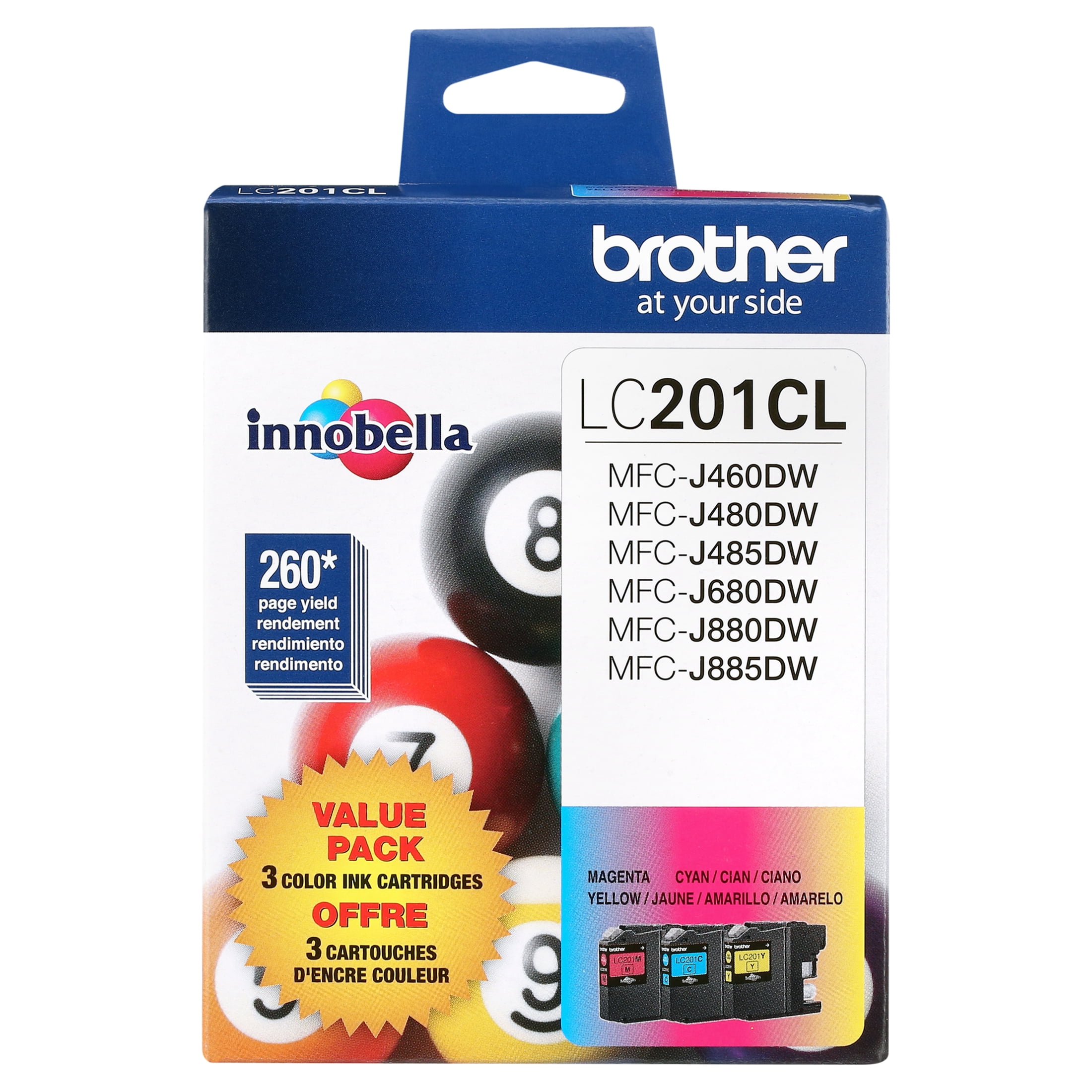 Brother LC201BK Innobella Ink, Black - Walmart.com