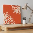 thumbnail image 4 of Ships Next Day Canvas Wall Art 10"x10",Coral Orange Wood Framed Canvas Print Painting,Coastal White Ocean Marine Nautical Beach Ready to Hang Small Picture Wall Decor for Home Kitchen Nursery Office, 4 of 9