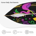 thumbnail image 5 of Kll Mardi Gras With Flamingo Decorative Throw Pillow Covers Velvet Soft For Couch Sofa Bedroom Living Room Outdoor -18"X18", 5 of 8