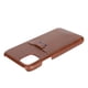 thumbnail image 4 of Funda delgada para teléfono con ranura para tarjeta Textute de cuero PU para Iphone 11 Pro de 5,8 pulgadas, color marrón, 4 of 5