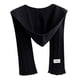 thumbnail image 5 of Bufanda con capucha, gorro suave, pasamontañas de invierno para caminar, acampar y patinar. negro, 5 of 9