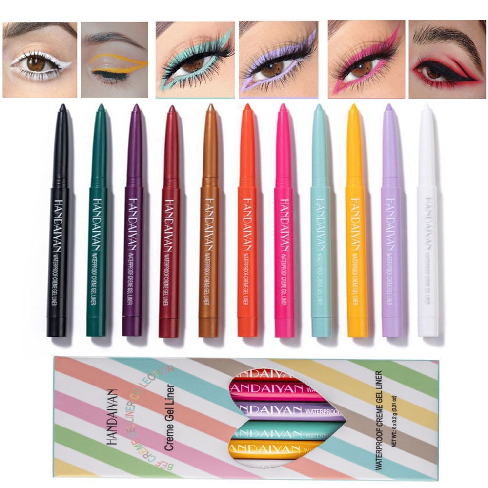 6 Colorful Eyeliner Pen Set, Eye Shadow Pencil, Pearl Eyeliner Kit