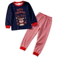 thumbnail image 4 of SUXIAN Family Christmas Pajamas Long Sleeve Casual Print Crewneck Comfy Loungewear Parents and Kids Holiday Outfit Kids Pajamas, 4 of 4