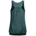 thumbnail image 2 of Women Summer Tops Women Letters Printing Sleeveless O-Neck Vest Tank Shirt Tunic Blouse Tops Corset for plus Size Top Undershirt Top Bra Business Cardigan Cute Juniors Tunics Glitter Crop Green M, 2 of 3