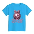 thumbnail image 4 of Hessimy Girls/Toddlers Cotton T-Shirts Crewneck Short Sleeve Summer Tops Kids Clothes Tees,Toddler Tee(Blue,1-2 Years), 4 of 4