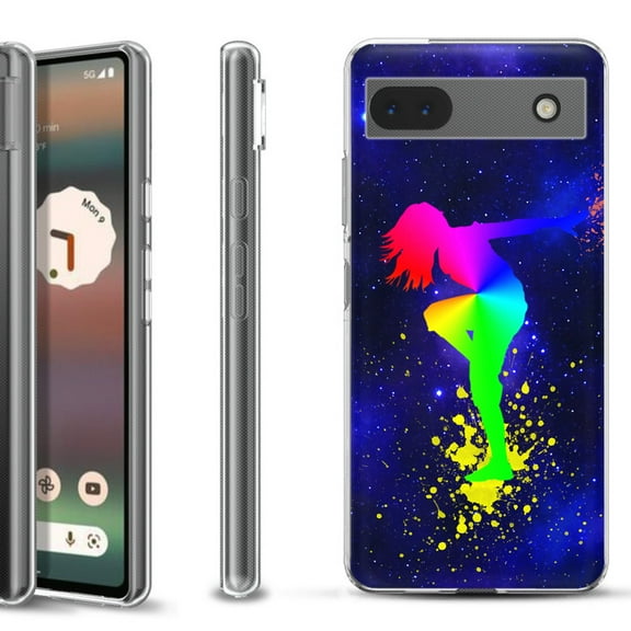 Slim-Fit Gel TPU Phone Case for Google Pixel 6a, by OneToughShield ® - Cosmos Dance