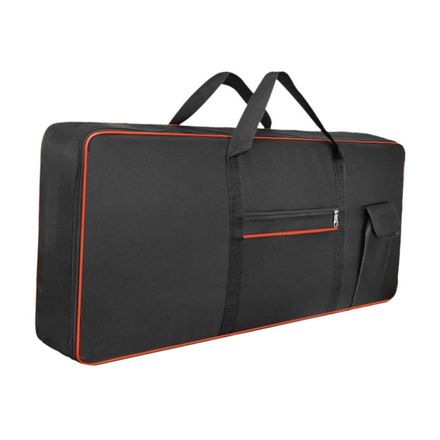 tamizeot 61 Key Keyboard Case Waterproof Bag Lightweight Sturdy Oxford Shoulder Bag For Electronic Piano Suitable For Concerts Red