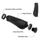 thumbnail image 3 of Puños antideslizantes para manillar de montaña Astro Bike para bicicleta de 22,2 mm, negro Afortunado Sencillez, 3 of 5