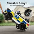 thumbnail image 4 of Outfunny Electric Police Car for Kids, 24 Volt Kids Ride on Toys w/ 400W Motors, Megaphone, Remote, Bluetooth - White, 4 of 8