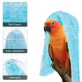 thumbnail image 2 of Manta polar para pájaros, jaula para loros, cabaña para acurrucarse, nido cálido para pájaros, casa, cama, hamaca colgante, juguete para palomas, refugio para animales pequeños (azul/M), 2 of 5