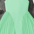thumbnail image 3 of Girls Green Pleated Midi Dress Sleeveless Mock Neck Casual Play Dress for Kids Ages 8-13,Size 9-10 T, 3 of 6