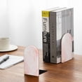 thumbnail image 5 of Naloa Marble Wood Non-Skid Bookend for Shelves,Book Ends for Heavy Books, Book Stand for CDs,1 Pair, 5 of 7