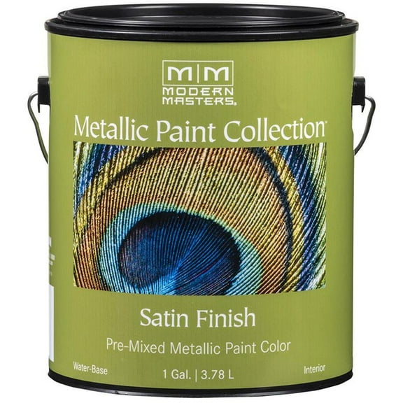 4-Pack of 1 gal Modern Masters ME591 Platinum Metallic Paint Collection Water-Based Decorative Metallic Paint