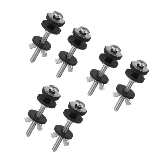 Raindrops 6 pcs  Toilet Tank To Bowl Gasket Toilet Seat Bolt Tank Sealing Gasket Toilet Screw Toilet Sealing Bolt Toilet Mounting Part