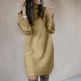 thumbnail image 2 of FEIFLY Women Fall Winter Long High Collar Tops Sweater Solid Color Classic Female Knitwear, 2 of 4