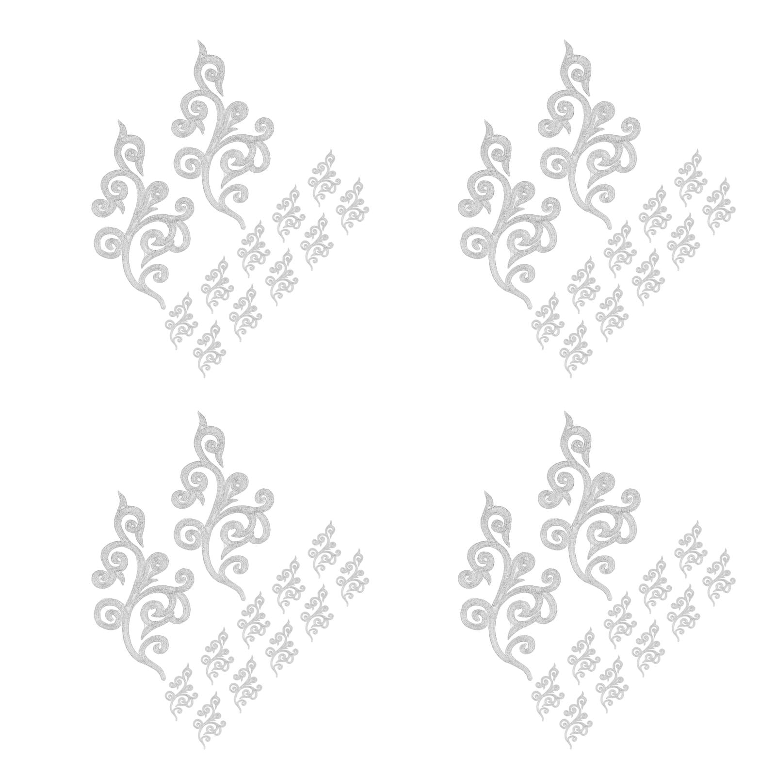 Hemoton 48 Pcs  Embroidery Patches Embroidered Appliques For Clothes Iron On Appliques Embroidery Stickers For Clothing Fabric Patches For Clothes