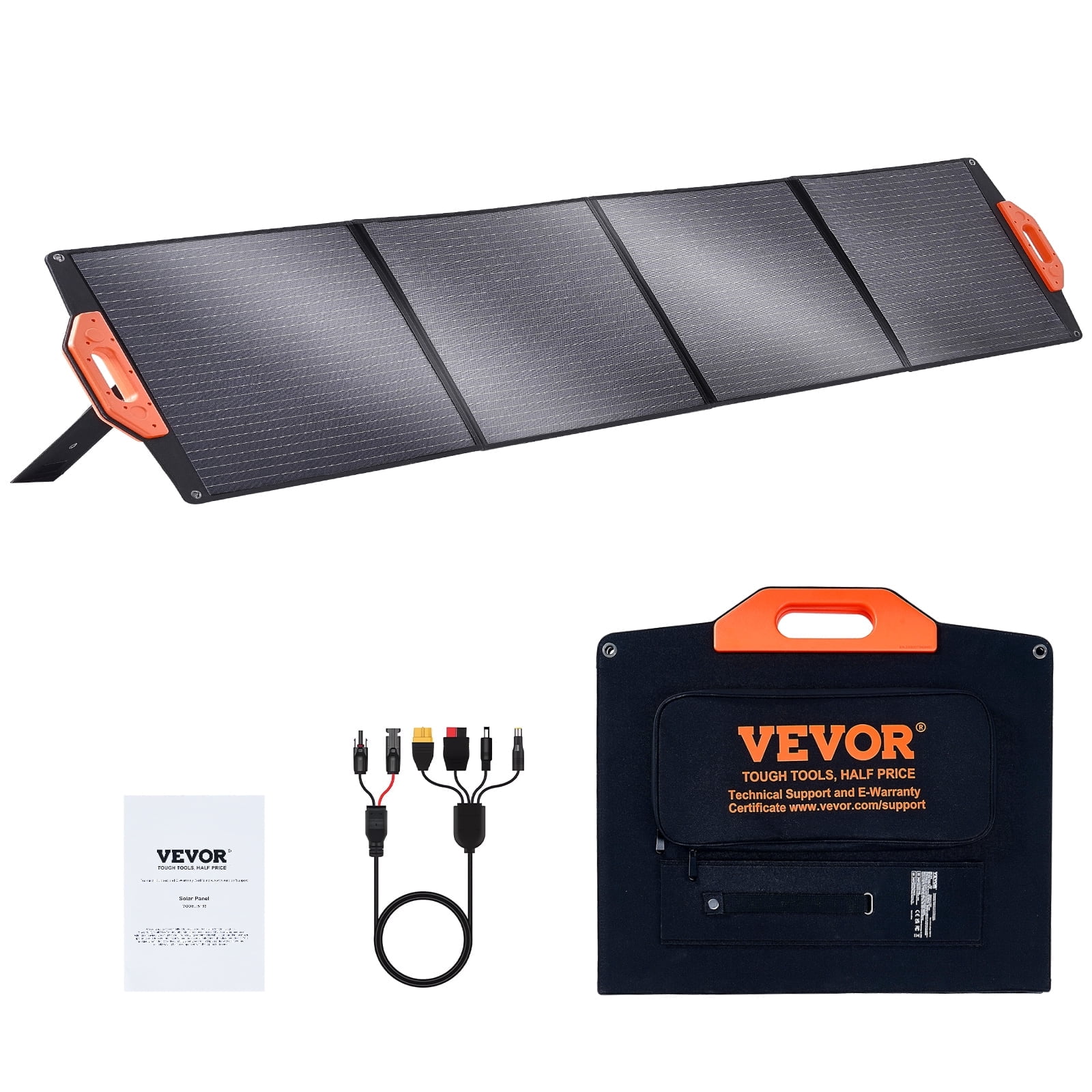 SKYSHALO Portable Monocrystalline Solar Panel, 200W Foldable Monocrystalline ETFE Solar Charger, 23% Efficiency Solar Panel with MC4 Output, IP67 Waterproof for Power Stations, Camping, Hiking