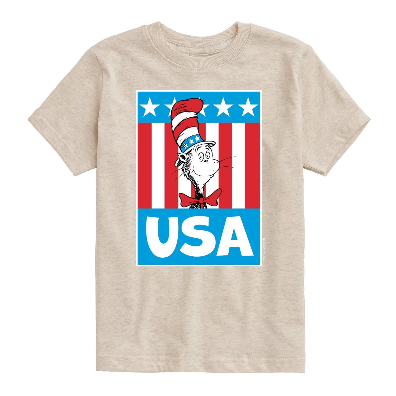 Dr. Seuss Cat In The Hat USA Toddler And Youth Short Sleeve Graphic