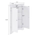 thumbnail image 2 of FRALIMK White Freestanding Small Corner Storage Cabinet with Doors for Living Room, 2 of 8