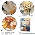 thumbnail image 3 of Designart "Blissful White And Blue Mums In The Garden V" Mums Floater Framed Wall Art Living Room, 3 of 5