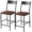 Brown-2 Pcs, variant on Memoryfield PU Leather Bar Stools Bar Stools Set of 4, Modern Iron Counter Height Chairs, 300 lb Capacity, Kitchen Island & Home Bar, Brown