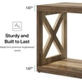 thumbnail image 5 of Tribesigns Wood End Table, 2-Tier Side Table with Storage Shelf, Rustic Bedside Couch Table Accent Nightstand for Living Room, Bedroom, 5 of 5