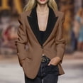 thumbnail image 2 of RXMEKW Slim Lapel Blazer for Women Long Sleeve Button Front Office Jacket for Work Solid Color, 2 of 9