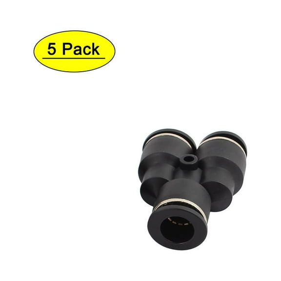 5Pcs Y Type Pneumatic Air 3 Way Quick Fittings Connector 12mm Tube Hose